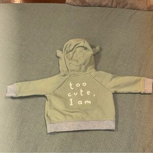 GAP Kids Yoda Green Hoodie with Ears size 3-6 months
